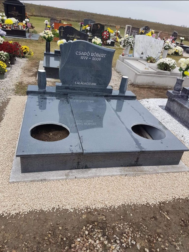 Saját gyártású, prémium minőségű, gránit sírkő, több évtizedes tapasztalattal, kedvező áron! Vásároljon online szimpla, dupla, vagy urna sírkövet egyediesítve!